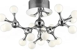 Sklep Kaja Srebrna lampa sufitowa w stylu molekularnym AZ0553 NEURONO | Kaja Clearance