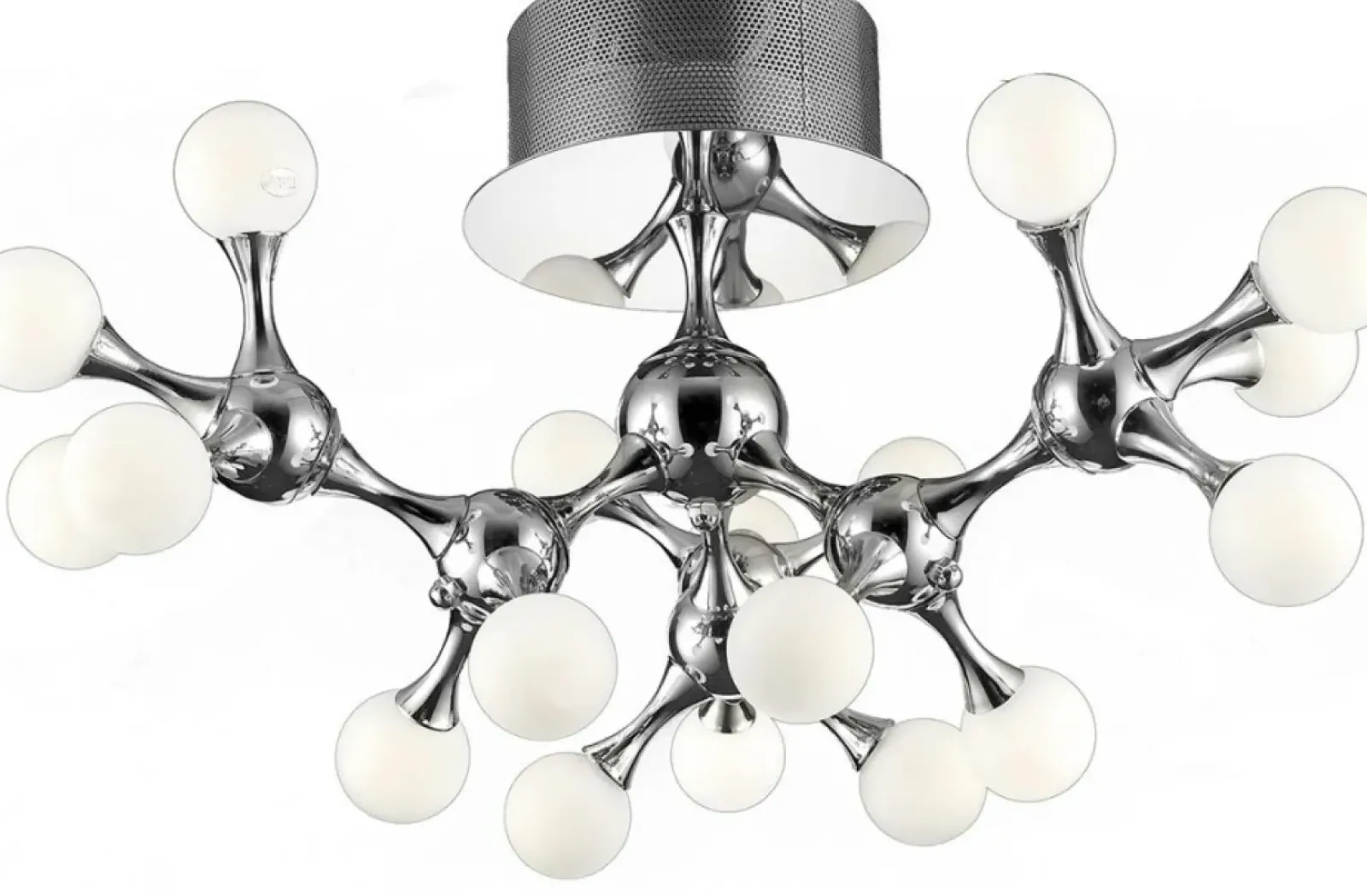 Sklep Kaja Srebrna lampa sufitowa w stylu molekularnym AZ0553 NEURONO | Kaja Clearance