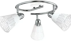 Sklep Kaja Srebrna lampa sufitowa z kloszami 98-62185 DISCOVERY | Kaja* Randole Tradycyjne