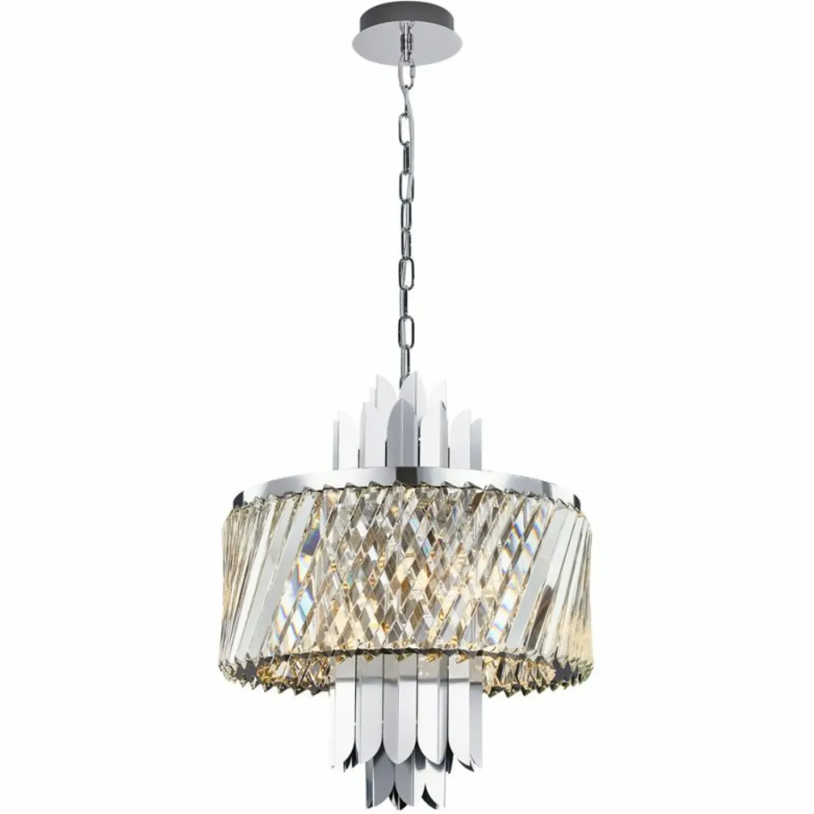 Sklep Kaja Srebrna lampa wisząca z kryształowym kloszem ML0408 MARGOT | Kaja Online