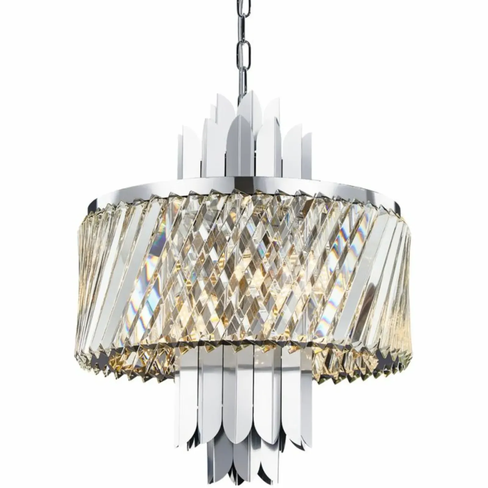 Sklep Kaja Srebrna lampa wisząca z kryształowym kloszem ML0408 MARGOT | Kaja Online