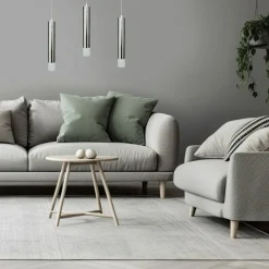 Sklep Kaja Srebrna lampa wisząca z ozdobną końcówką ML8875 TUBI | Kaja Fashion