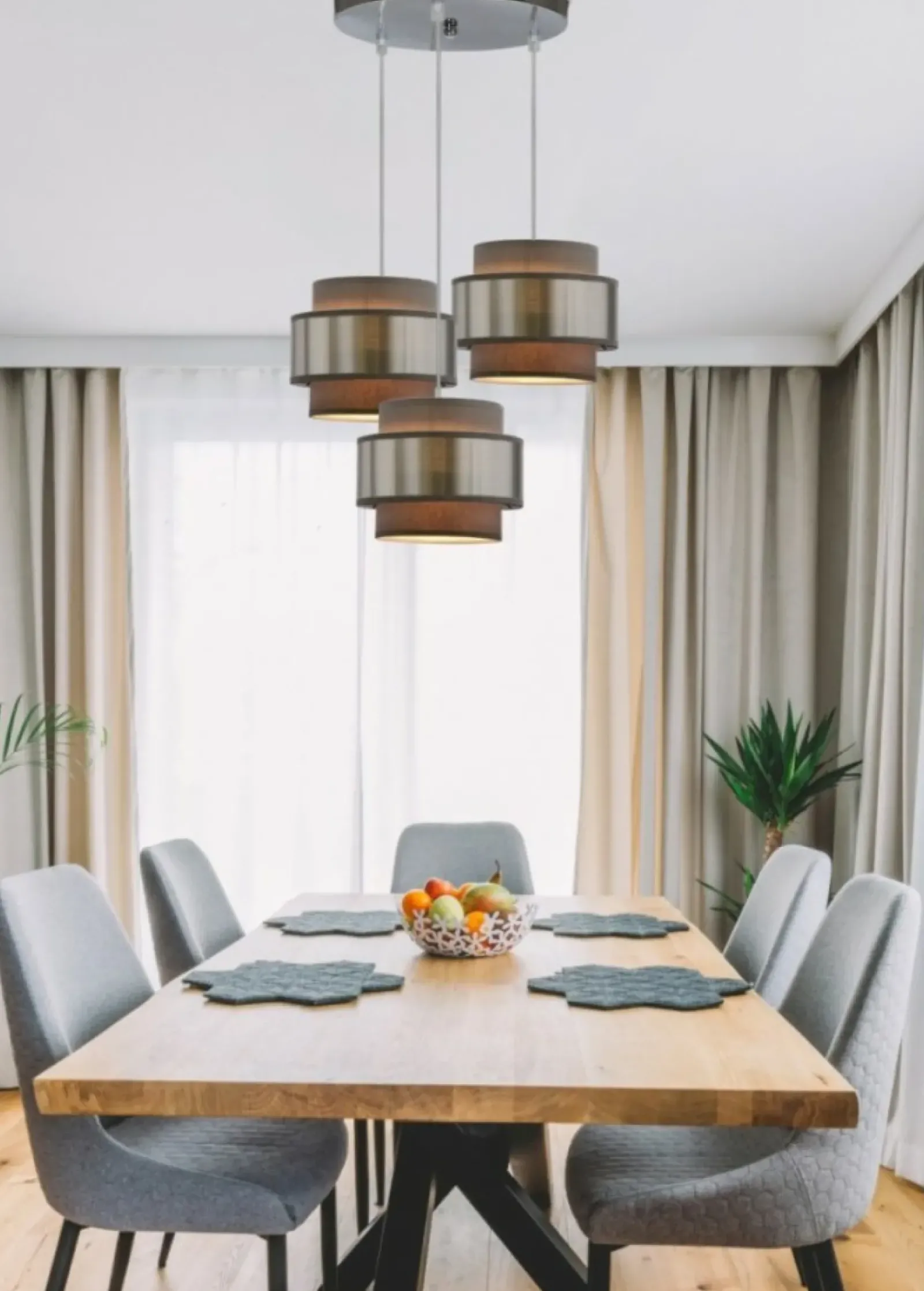 Sklep Kaja Srebrna lampa wisząca z podwójnymi kloszami 33-18496 HARE | Kaja Discount