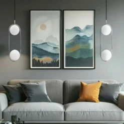 Sklep Kaja Srebrna, owalna lampa wisząca z kloszami 32-32072 CORDEL | Kaja Fashion