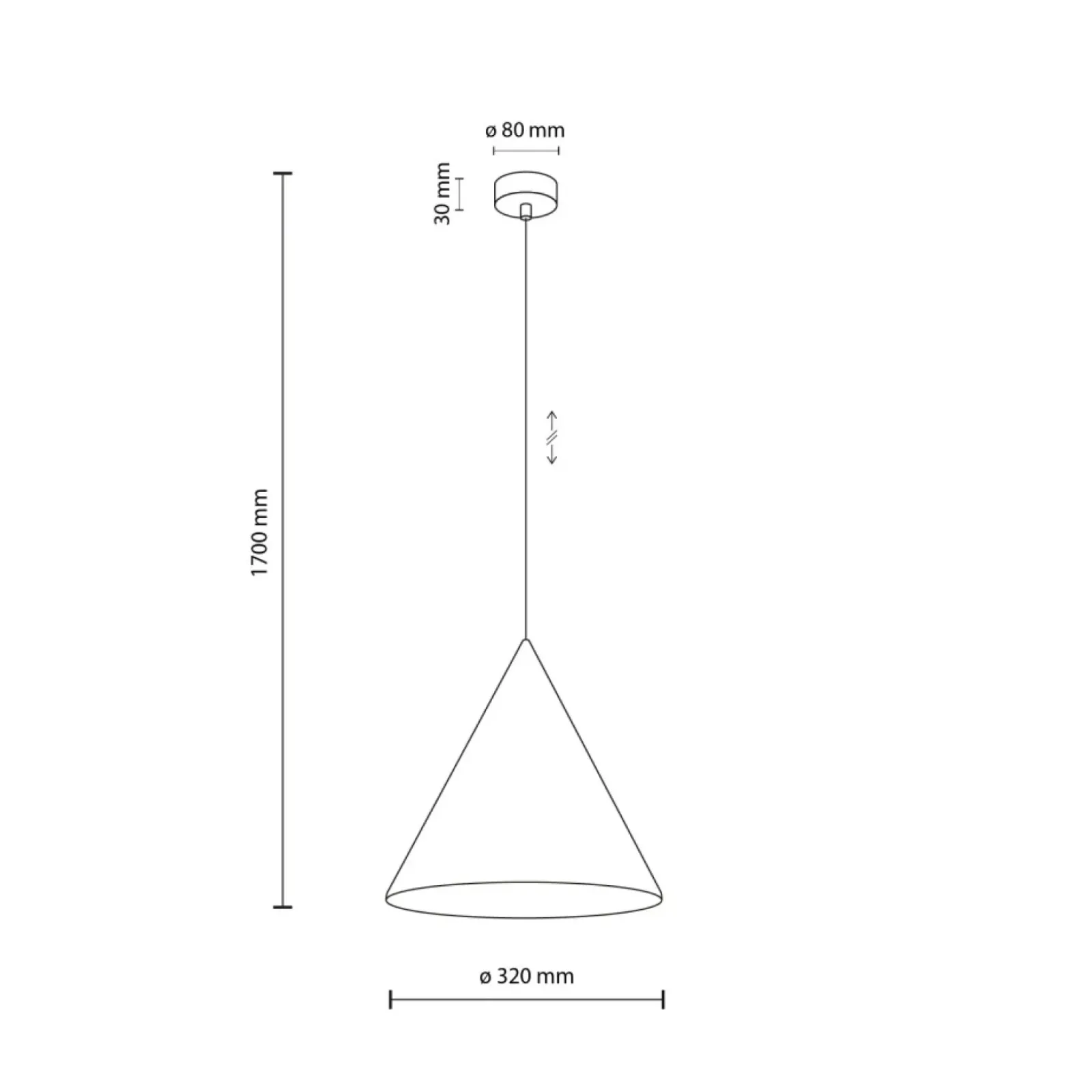 Sklep Kaja Stożkowa, beżowa lampa do kuchni ⌀32cm TK 10056 CONO | Kaja Fashion