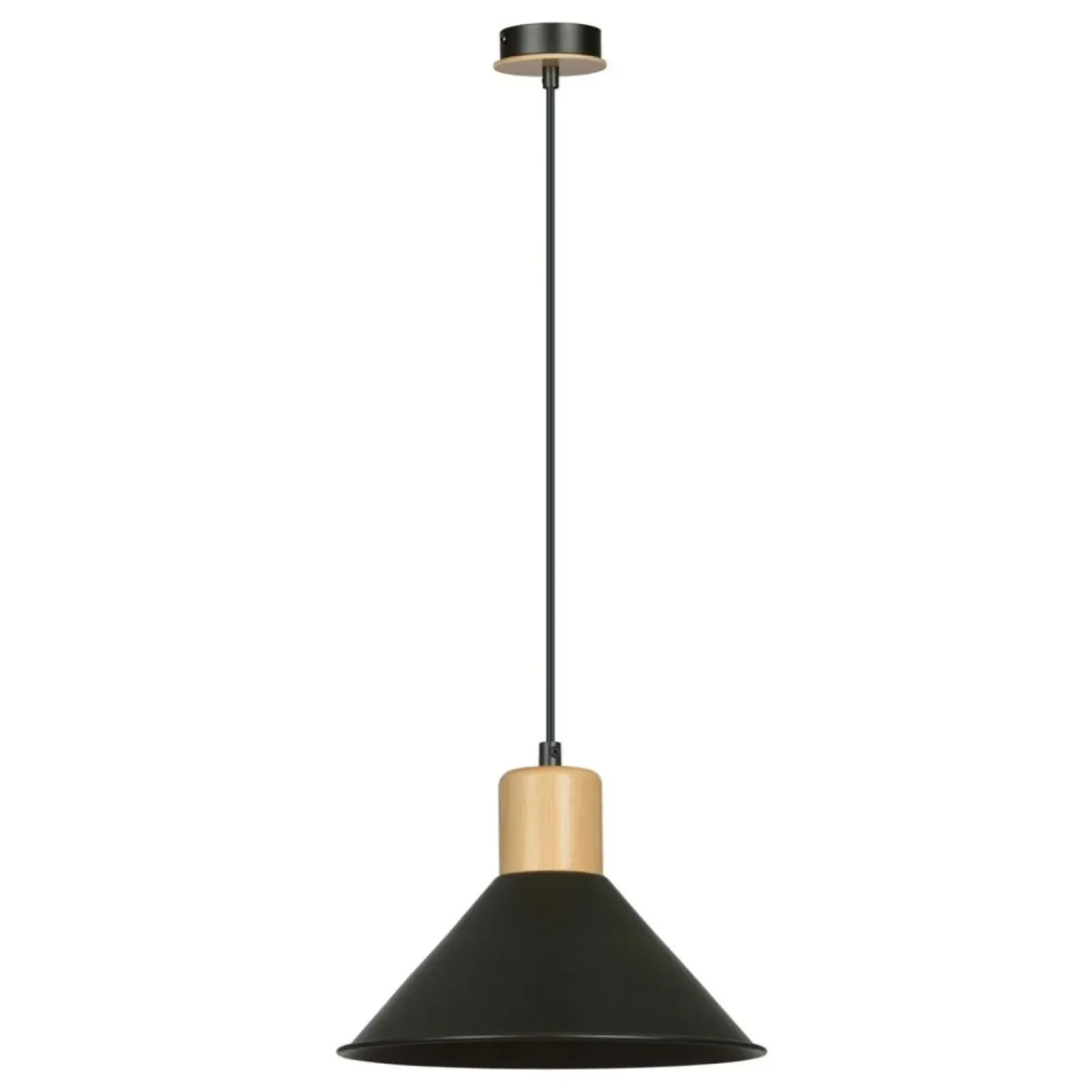 Sklep Kaja Stożkowa, czarna lampa wisząca do kuchni 1044/1 ROWEN | Kaja czarny Fashion
