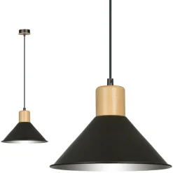Sklep Kaja Stożkowa, czarna lampa wisząca do kuchni 1044/1 ROWEN | Kaja czarny Fashion