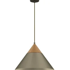 Sklep Kaja Stożkowa lampa wisząca z elementem drewna LX 439 SINGLE | Kaja Discount