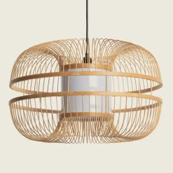 Sklep Kaja Stylowa, bambusowa lampa wisząca ABR-LW25-BH-E27 BOHO | Kaja brązowy Hot