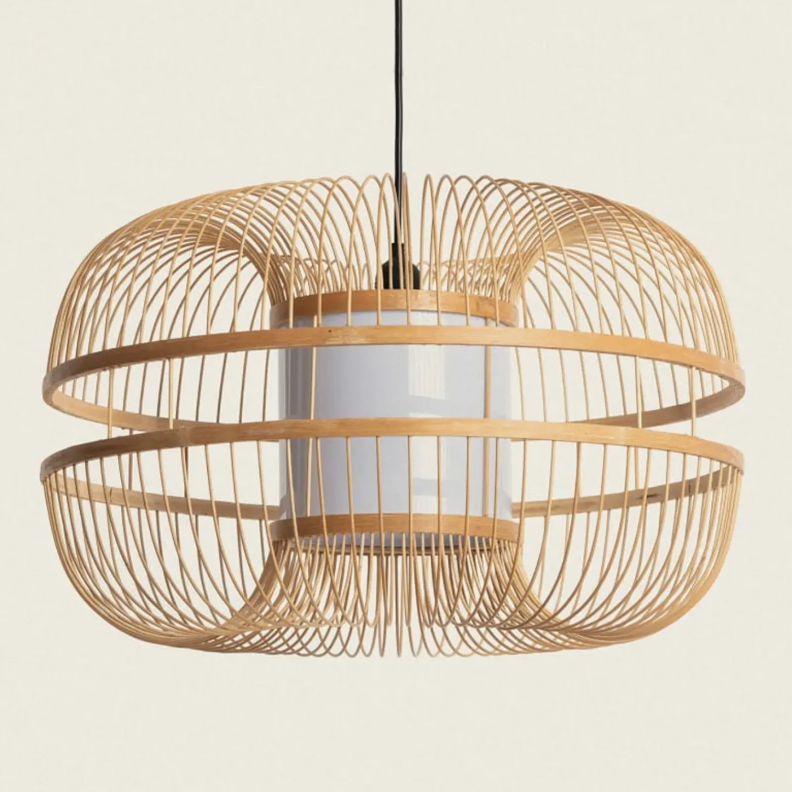 Sklep Kaja Stylowa, bambusowa lampa wisząca ABR-LW25-BH-E27 BOHO | Kaja brązowy Hot