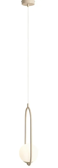 Sklep Kaja Stylowa, beżowa lampa wisząca z dwoma kulami 1086G17 z serii RIVA Zadzwońporabattel.783200183(8-16)/mailsklep@kaja.com.pl Sale