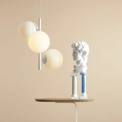 Sklep Kaja Stylowa, biała lampa wisząca do sypialni i salonu 1120E_M z serii FIN Zadzwońporabattel.783200183(8-16)/mailsklep@kaja.com.pl Clearance