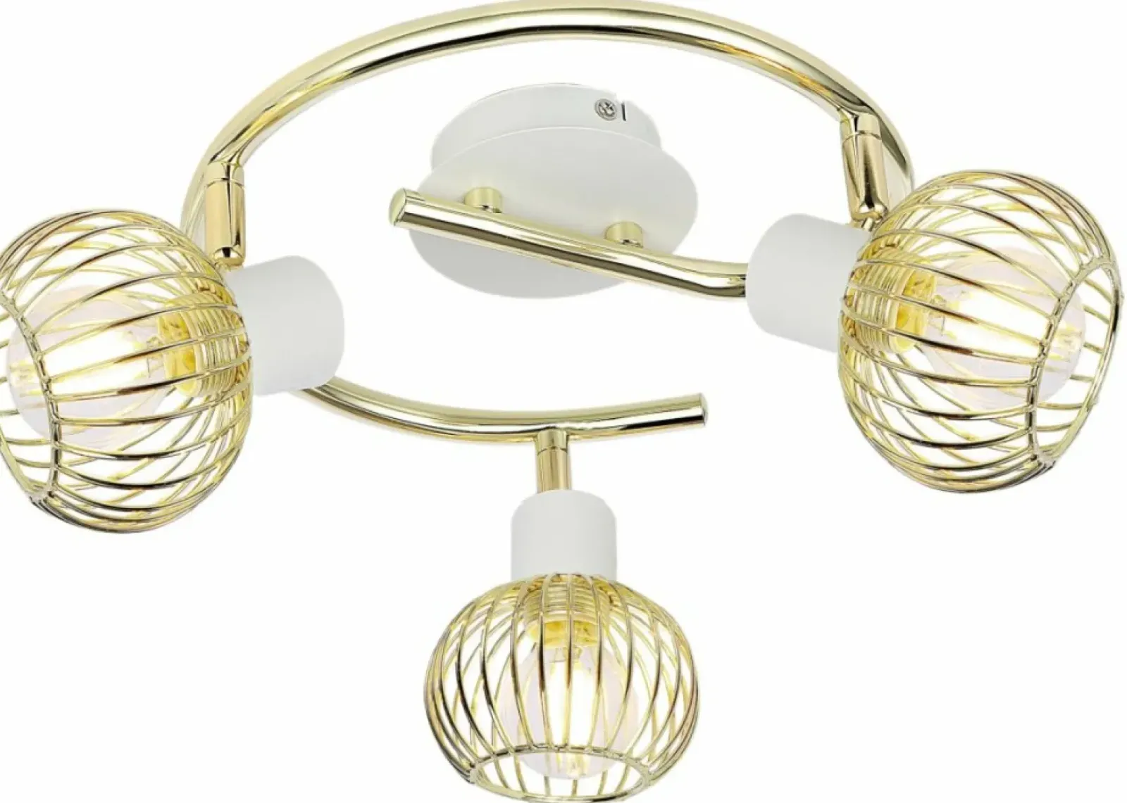 Sklep Kaja Stylowa, biało-złota lampa sufitowa 98-61829 OSLO | Kaja Oświetlenie Outlet