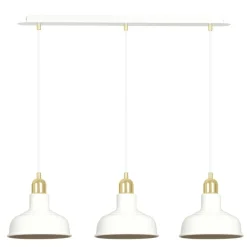 Sklep Kaja Stylowa, biało-złota lampa wisząca nad stół 1043/3 IBOR | Kaja biały Discount