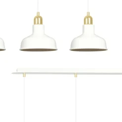 Sklep Kaja Stylowa, biało-złota lampa wisząca nad stół 1043/3 IBOR | Kaja biały Discount