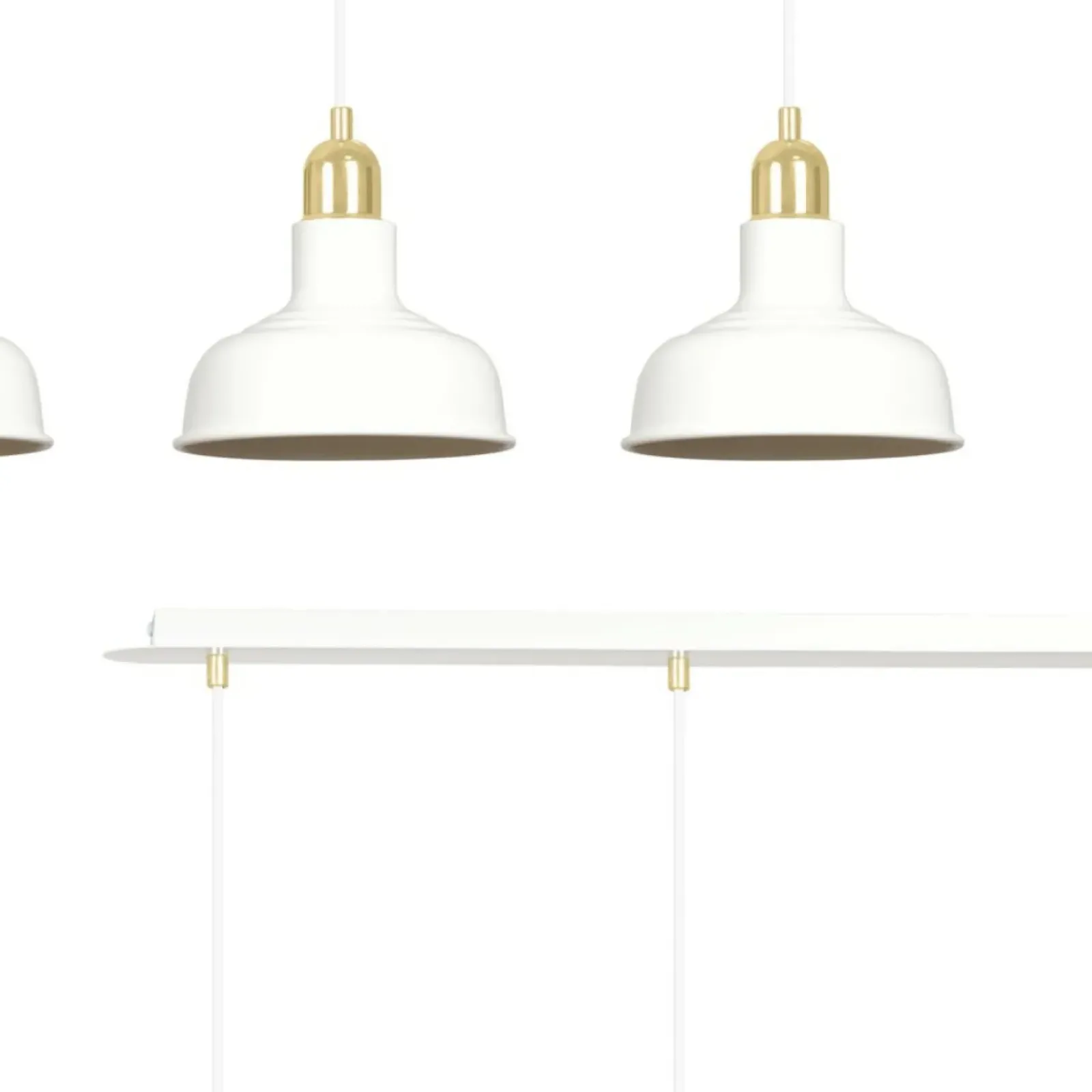 Sklep Kaja Stylowa, biało-złota lampa wisząca nad stół 1043/3 IBOR | Kaja biały Discount