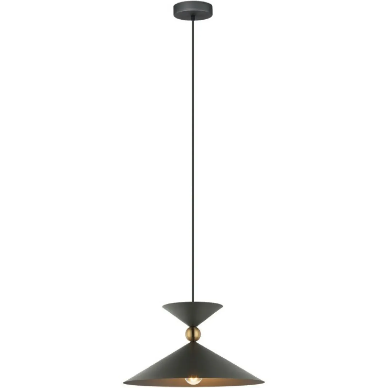 Sklep Kaja Stylowa, czarna lampa do jadalni PND-84432-1-GR z serii QUELTO | Kaja Best Sale