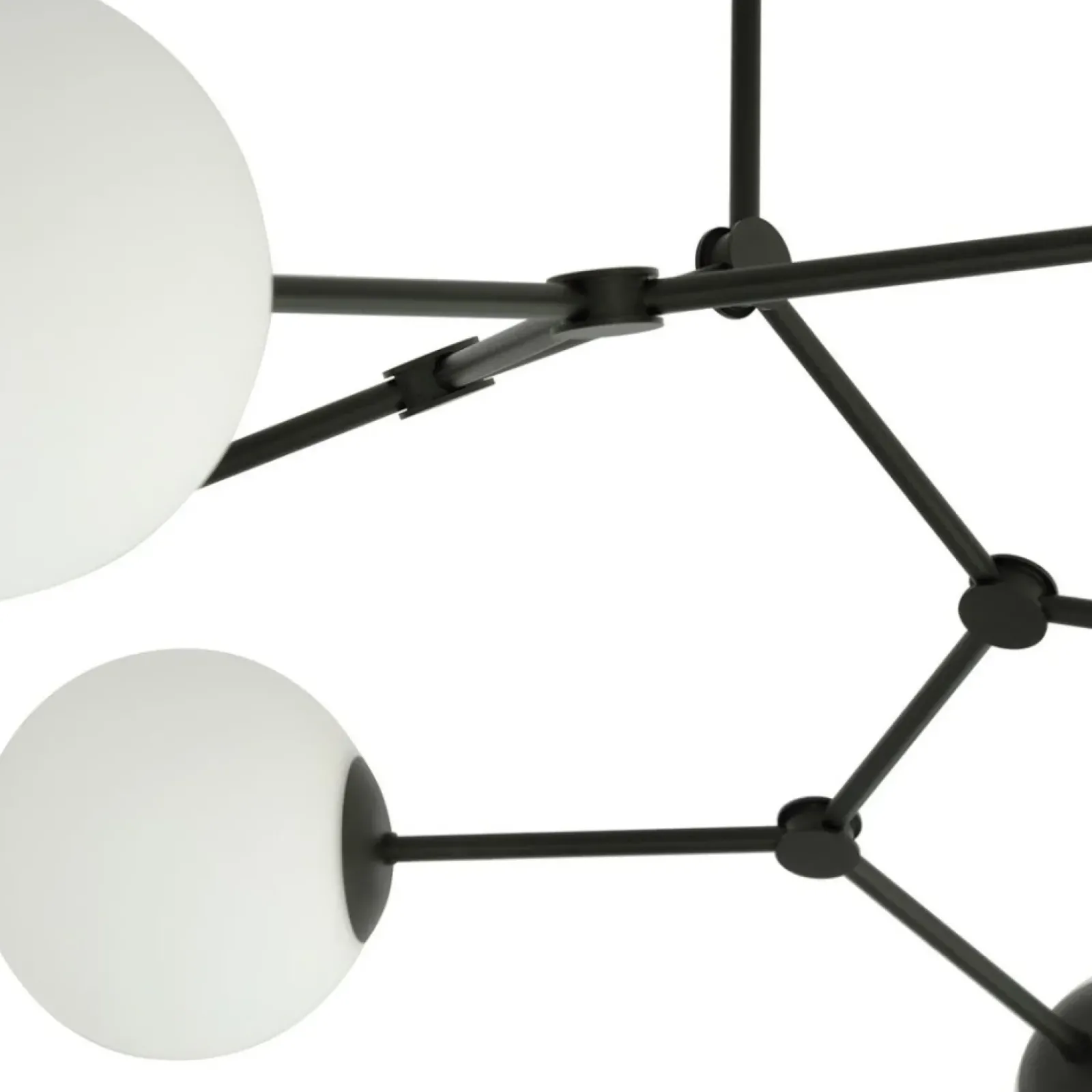 Sklep Kaja Stylowa, czarna lampa sufitowa z białymi kloszami 1133/4 SPACE | Kaja Outlet