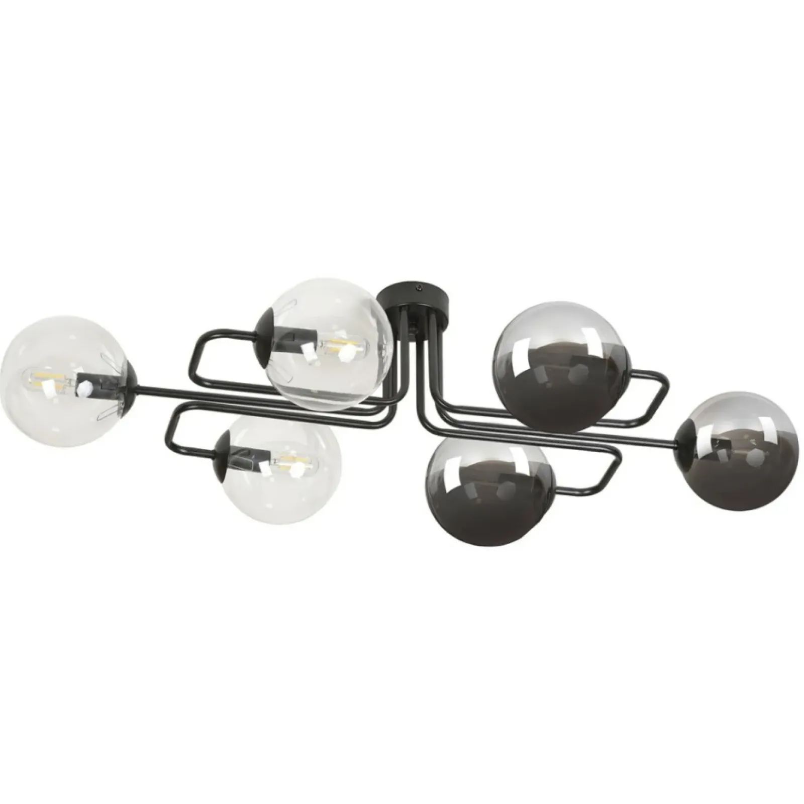 Sklep Kaja Stylowa czarna lampa sufitowa z kloszami 834/6A3 | Kaja Oświetlenie Cheap