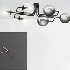 Sklep Kaja Stylowa czarna lampa sufitowa z kloszami 834/6A3 | Kaja Oświetlenie Cheap