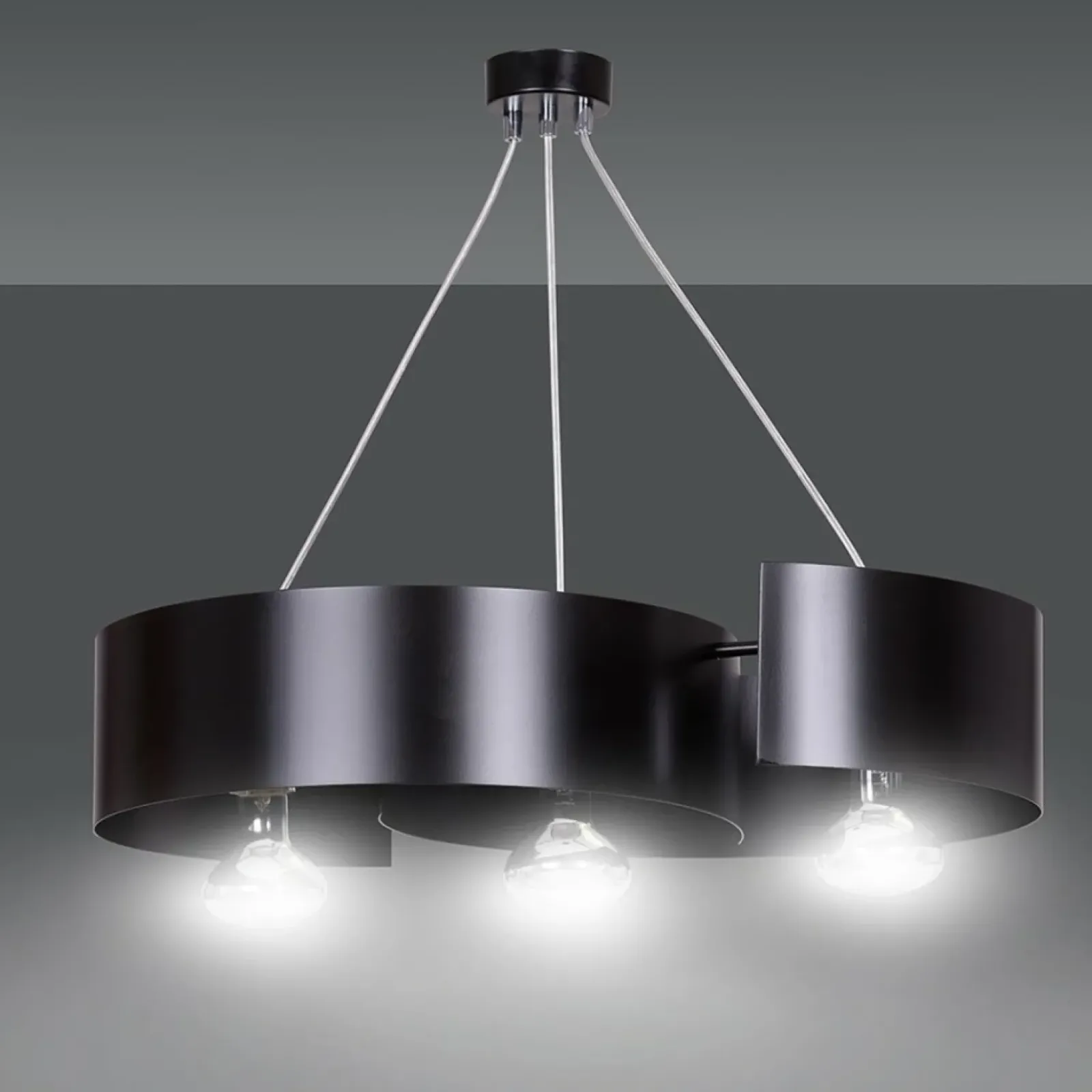 Sklep Kaja Stylowa, czarna lampa wisząca w stylu loftowym 284/3 VIXON | Kaja Clearance