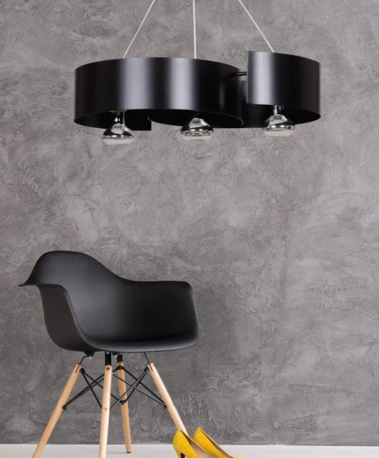 Sklep Kaja Stylowa, czarna lampa wisząca w stylu loftowym 284/3 VIXON | Kaja Clearance