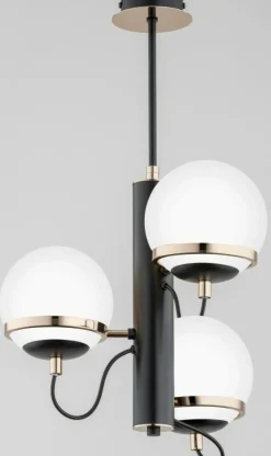 Sklep Kaja Stylowa, czarno-złota lampa sufitowa z 3 kloszami AL 63106 | Kaja Flash Sale