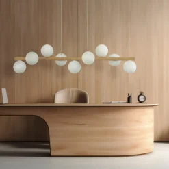 Sklep Kaja Stylowa, drewniana lampa wisząca nad stół TK 5906 ESTERA WOOD | Kaja Discount
