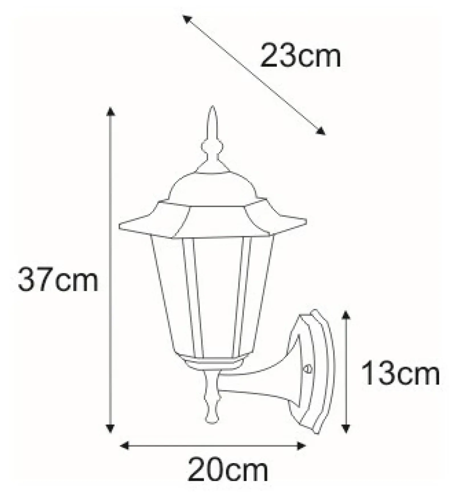Sklep Kaja Stylowa, górna lampa elewacyjna K-5009A UP CZ STANDARD | Kaja* Kinkiety Ogrodowe|Kinkiety Zewnętrzne Na Elewacje
