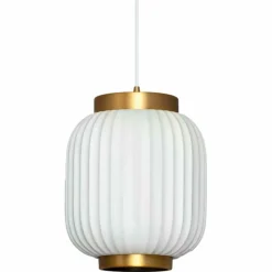 Sklep Kaja Stylowa lampa, biało-złoty klosz ABR-LWPP-E14 PORCELLADO | Kaja Discount