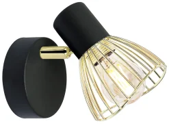 Sklep Kaja Stylowa lampa ścienna z drucianym kloszem 91-61874 FLY | Kaja* Kinkiety Tradycyjne