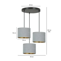 Sklep Kaja Stylowa lampa do przytulnej sypialni 1050/3PREM HILDE PREMIUM | Kaja Shop