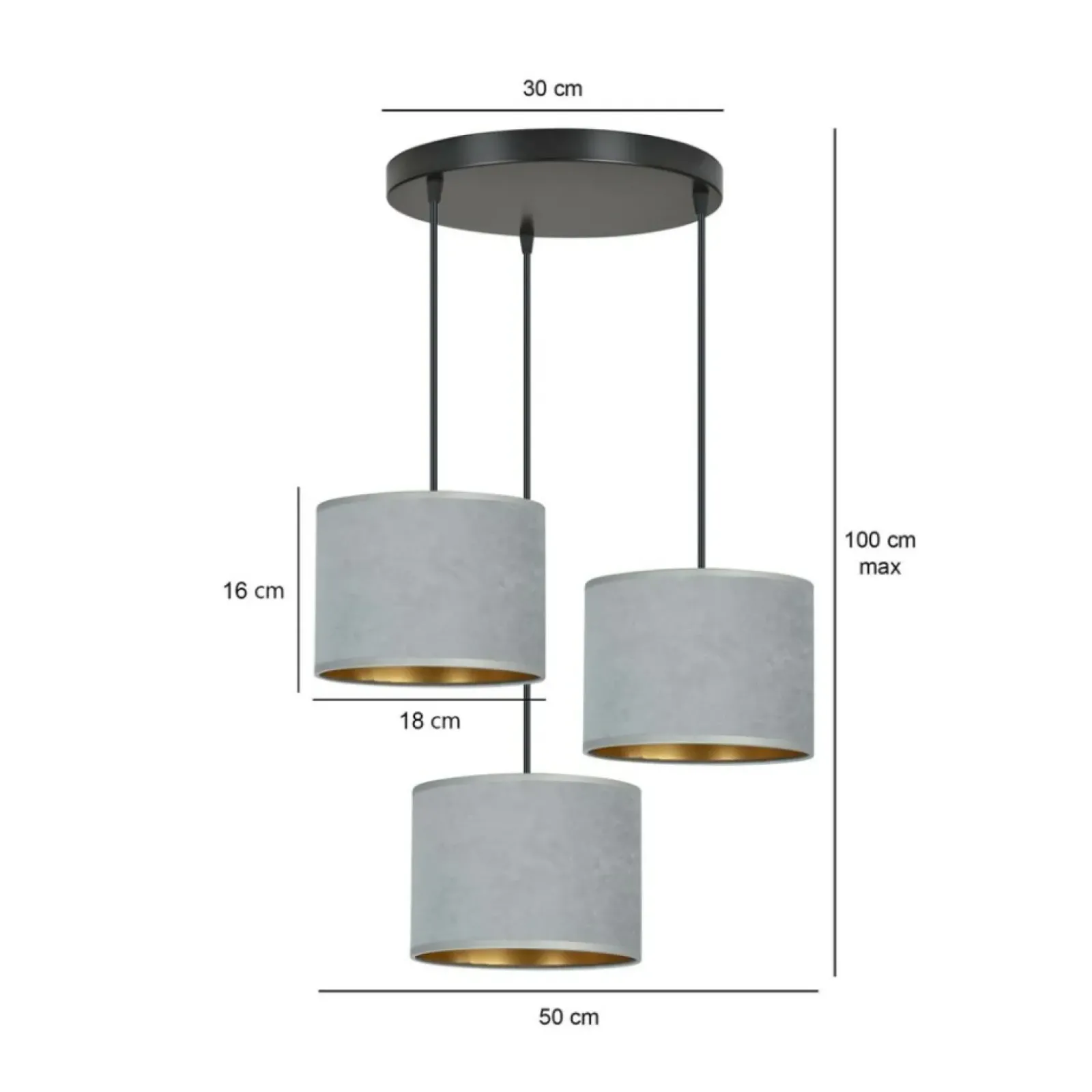 Sklep Kaja Stylowa lampa do przytulnej sypialni 1050/3PREM HILDE PREMIUM | Kaja Shop