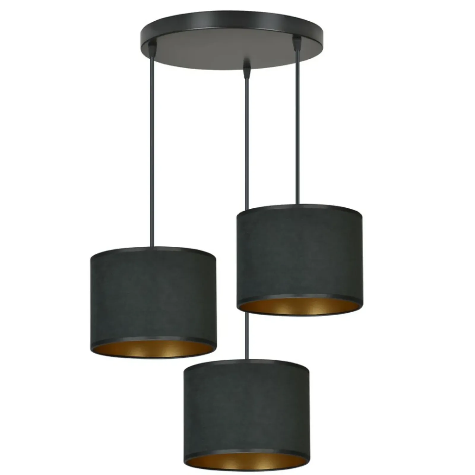 Sklep Kaja Stylowa lampa do przytulnego salonu 1054/3PREM HILDE PREMIUM | Kaja czarny Best