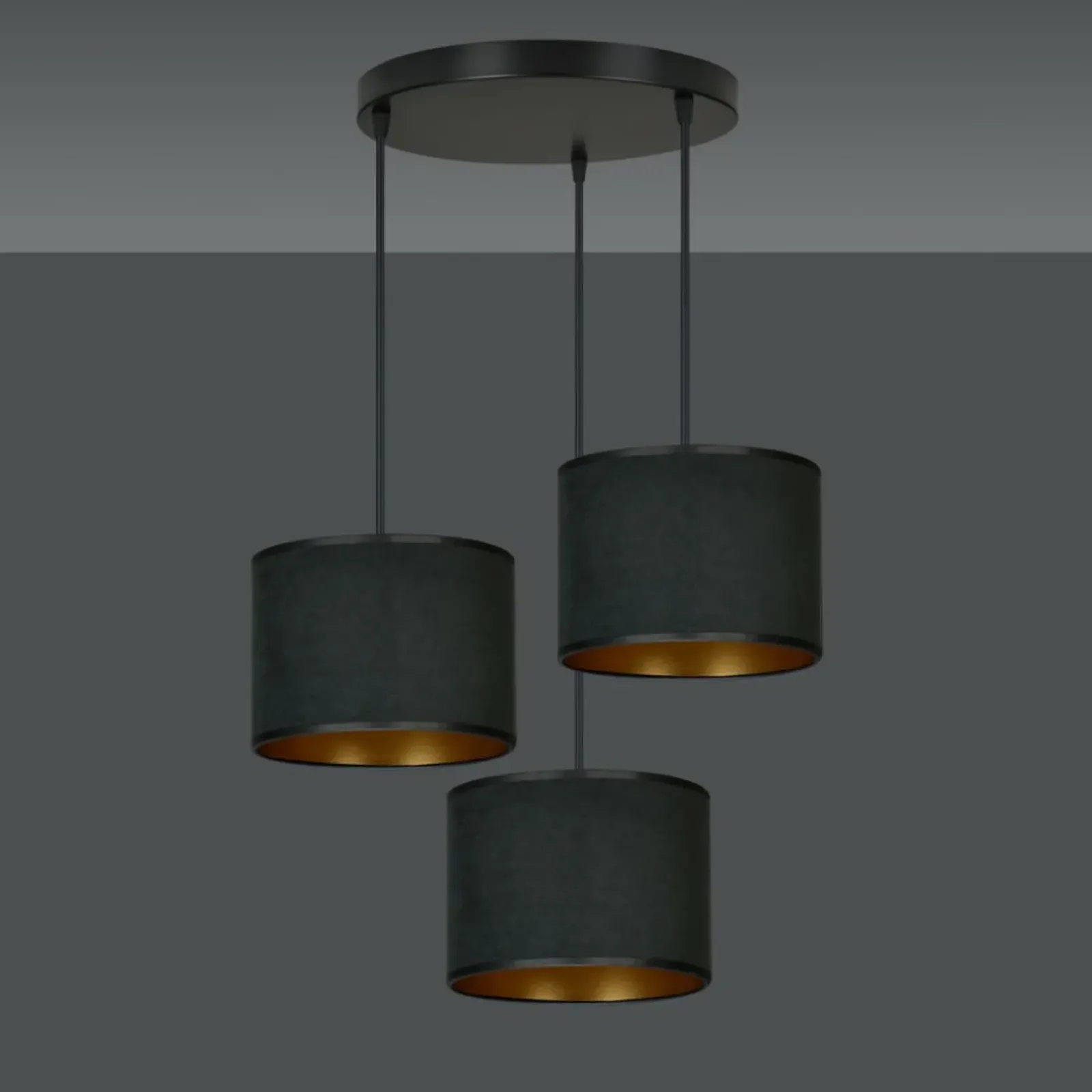 Sklep Kaja Stylowa lampa do przytulnego salonu 1054/3PREM HILDE PREMIUM | Kaja czarny Best