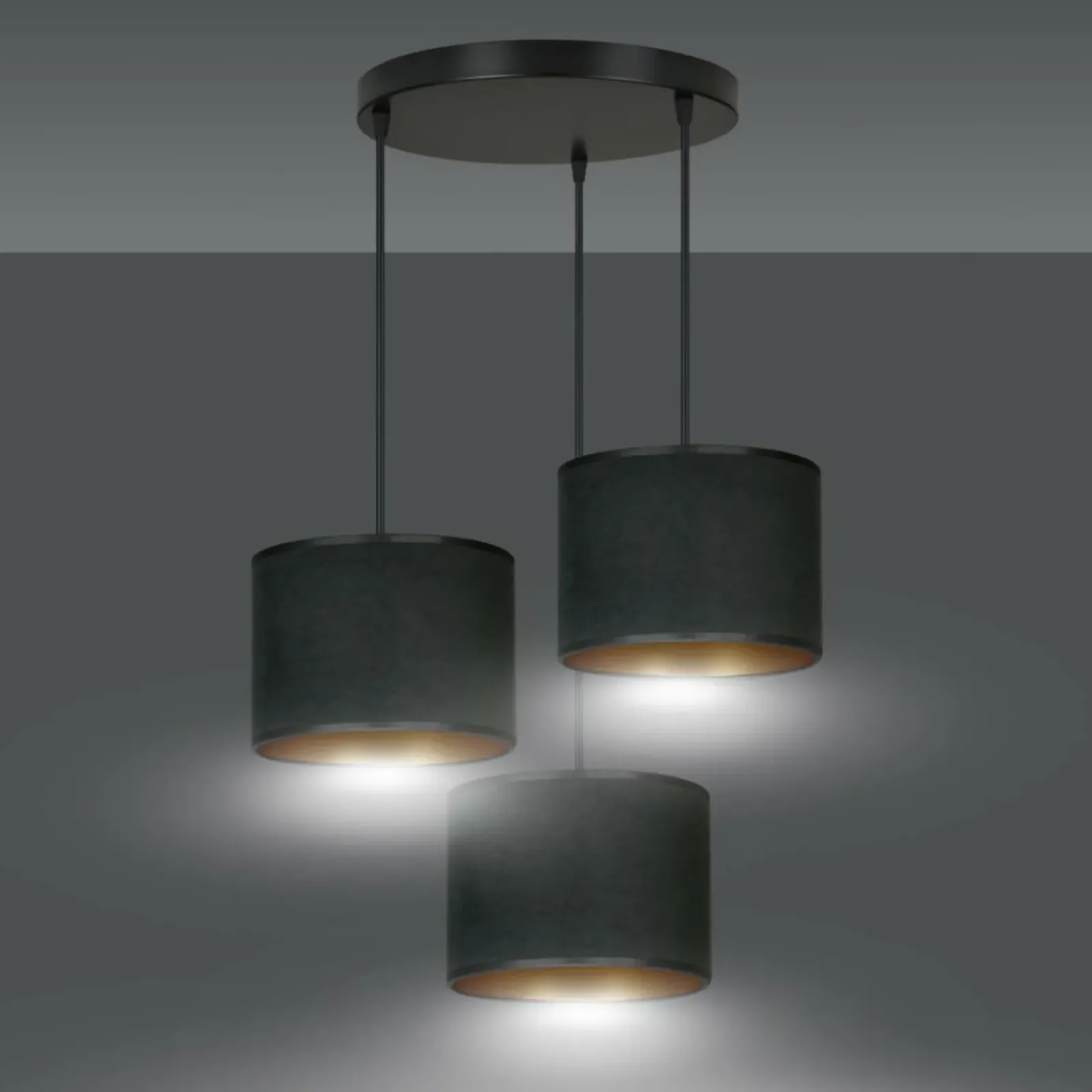 Sklep Kaja Stylowa lampa do przytulnego salonu 1054/3PREM HILDE PREMIUM | Kaja czarny Best