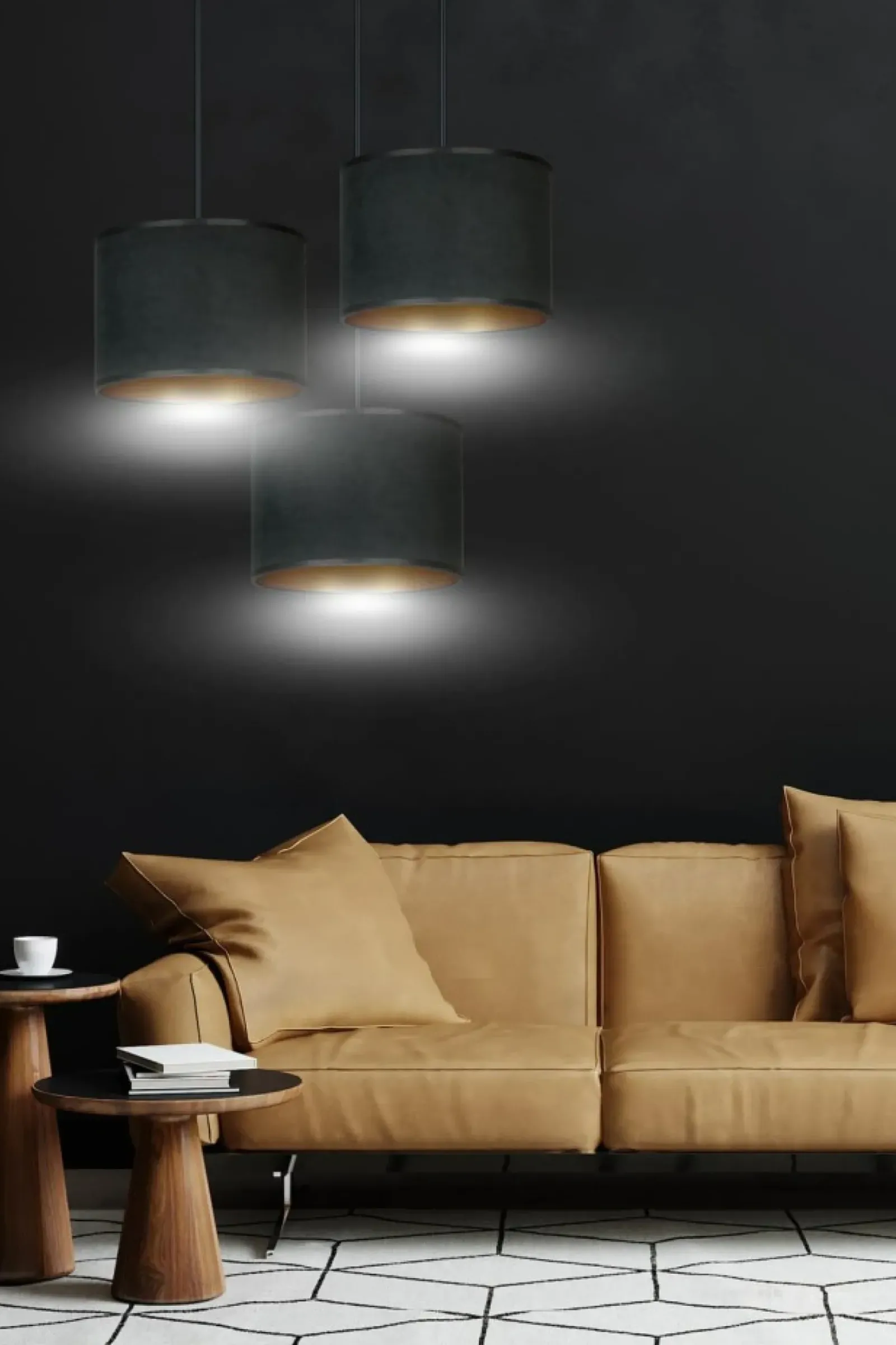 Sklep Kaja Stylowa lampa do przytulnego salonu 1054/3PREM HILDE PREMIUM | Kaja czarny Best