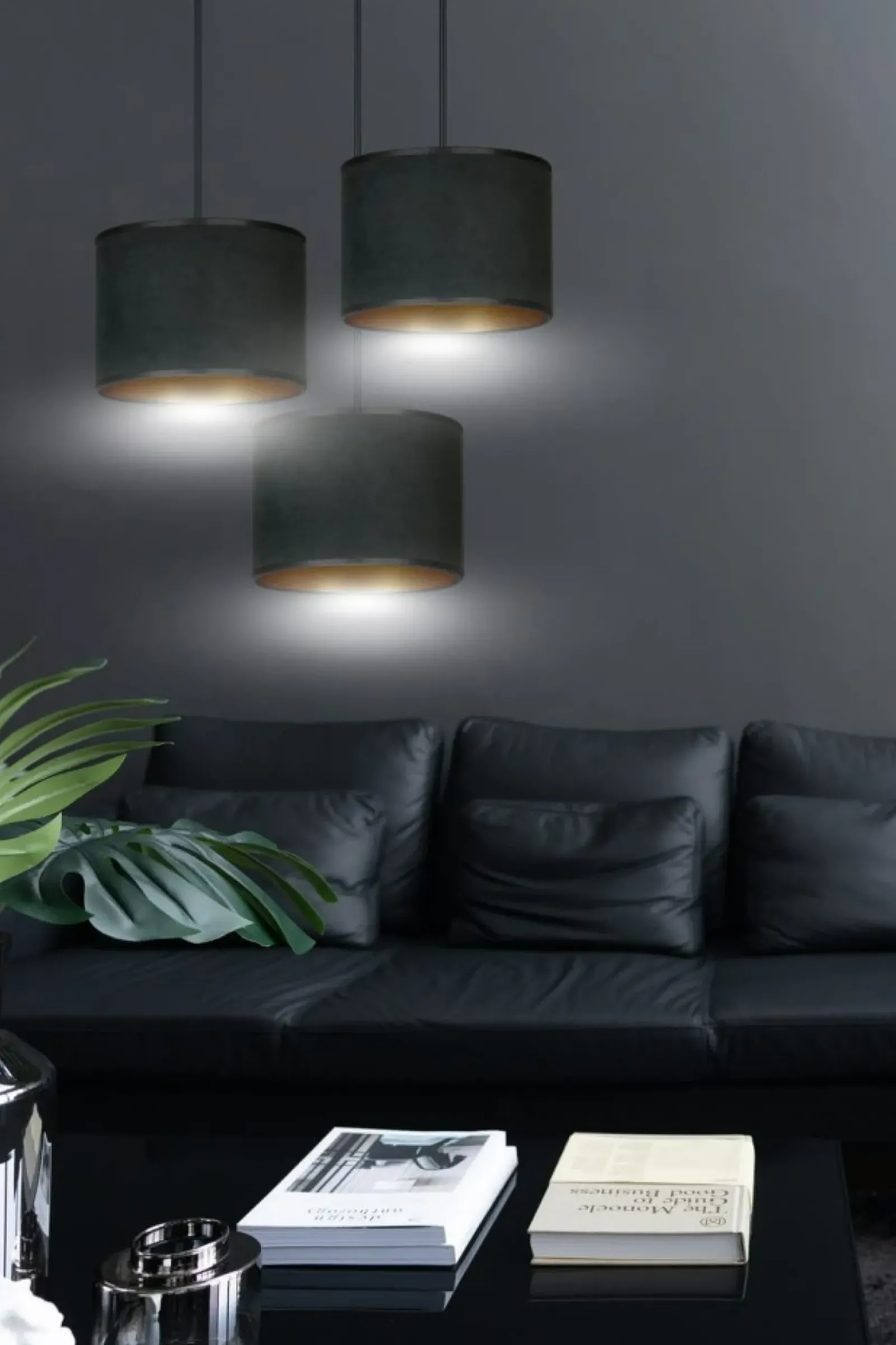 Sklep Kaja Stylowa lampa do przytulnego salonu 1054/3PREM HILDE PREMIUM | Kaja czarny Best