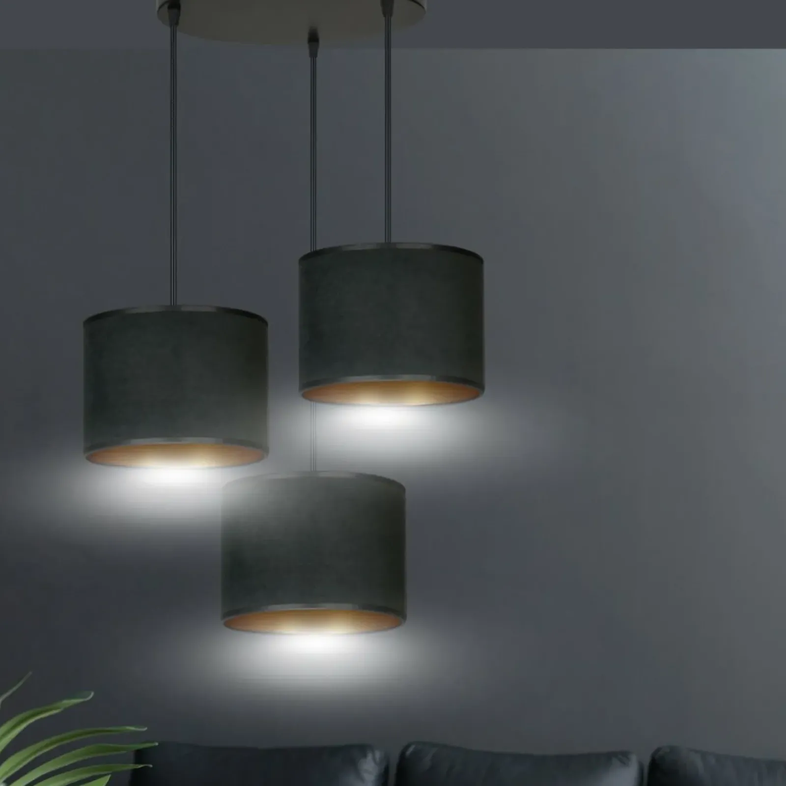 Sklep Kaja Stylowa lampa do przytulnego salonu 1054/3PREM HILDE PREMIUM | Kaja czarny Best