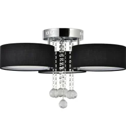 Sklep Kaja Stylowa lampa do sypialni glamour LP-991/3C BK GAMBELA | Kaja Best