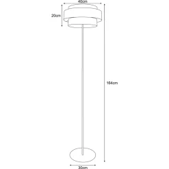 Sklep Kaja Stylowa lampa podłogowa boho z abażurem Ø40cmK-5275 z serii CEZAR* Lampy Podłogowe Z Abażurem|Tradycyjne Lampy Podłogowe