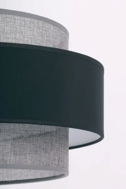 Sklep Kaja Stylowa lampa podłogowa w kolorze czarno-szarym K-5175 z serii ETELA* Lampy Podłogowe Z Abażurem|Lampy Podłogowe