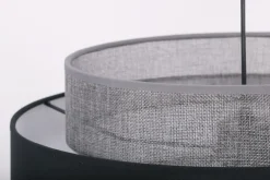 Sklep Kaja Stylowa lampa podłogowa w kolorze czarno-szarym K-5175 z serii ETELA* Lampy Podłogowe Z Abażurem|Lampy Podłogowe