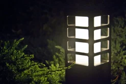 Sklep Kaja Stylowa lampa stojąca w kolorze srebra RADO III 1 AL z serii RADO III | Kaja Ośw* Lampy Ogrodowe Stojące