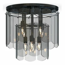Sklep Kaja Stylowa lampa sufitowa, czarna plafoniera MX3523-8M-EBCN NIRA | Kaja Cheap