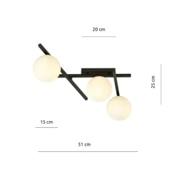 Sklep Kaja Stylowa lampa sufitowa do garderoby 1103/3 SMART | Kaja Oświetlenie Fashion