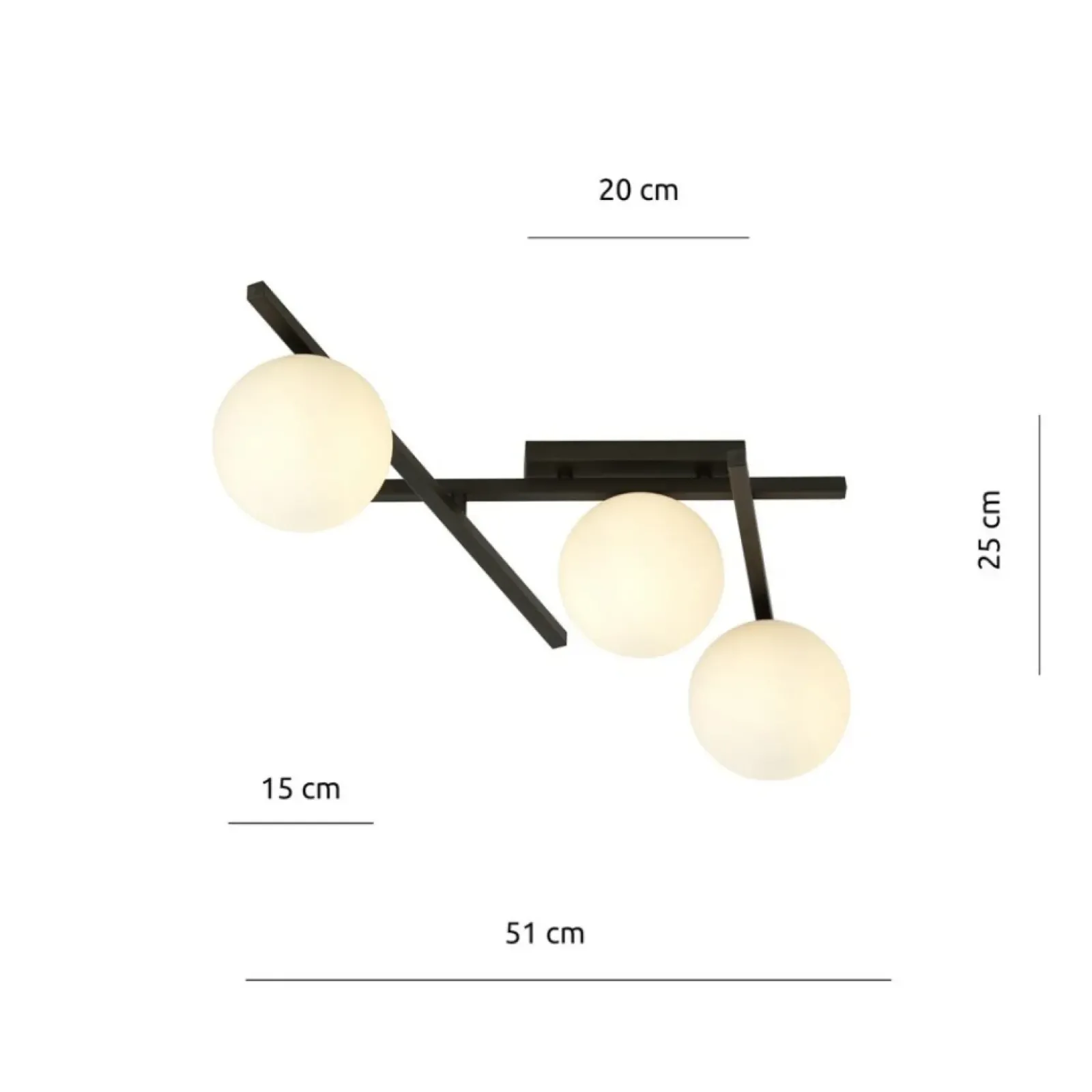 Sklep Kaja Stylowa lampa sufitowa do garderoby 1103/3 SMART | Kaja Oświetlenie Fashion