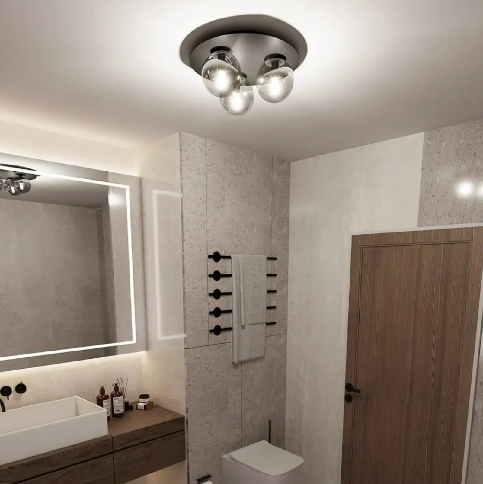 Sklep Kaja Stylowa lampa sufitowa do loftowej sypialni 1128/3 SOLAR | Kaja Best Sale