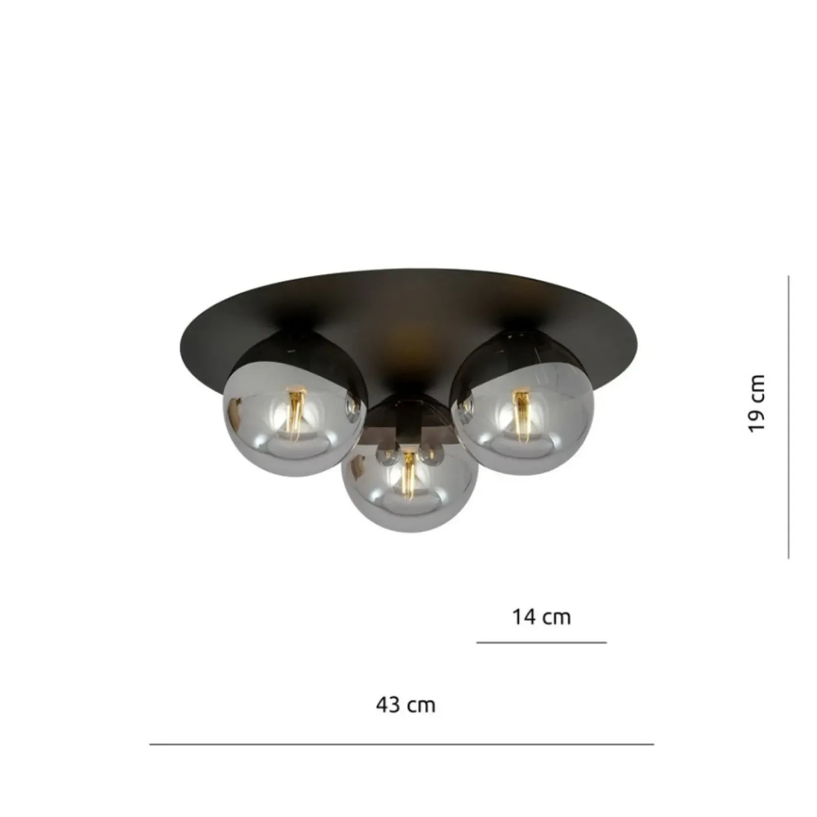 Sklep Kaja Stylowa lampa sufitowa do loftowej sypialni 1128/3 SOLAR | Kaja Best Sale