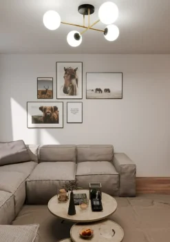 Sklep Kaja Stylowa lampa sufitowa do przytulnej sypialni 1233/4 z serii MAGNUM Best